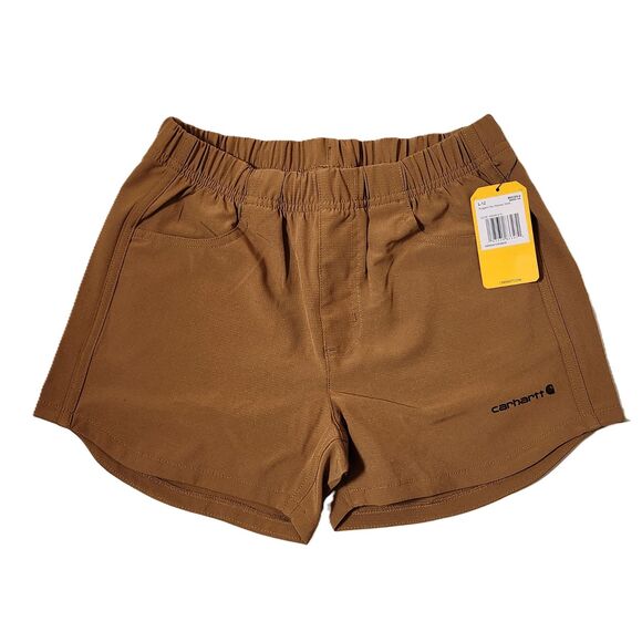Carhartt Girl's Rugged Flex Ripstop Short youth large size 12 Brown - Picture 1 of 10